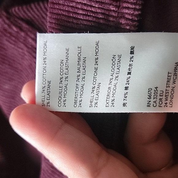 Pilcro and the Letterpress Purple Boot Cut Corduroy Pants - Picture 7 of 10